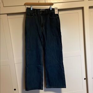 NWT Hollister jeans ultra high-rise Baggy jeans dark wash size 6 short 28